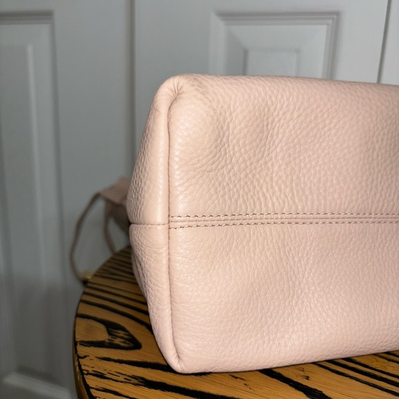 Tory Burch pale pink blush slouchy Marion pebbled leather large tote bag handbag - Picture 16 of 16